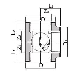 空調ドレン用小口径ケイプラパイプDT(AC)90°小曲りY