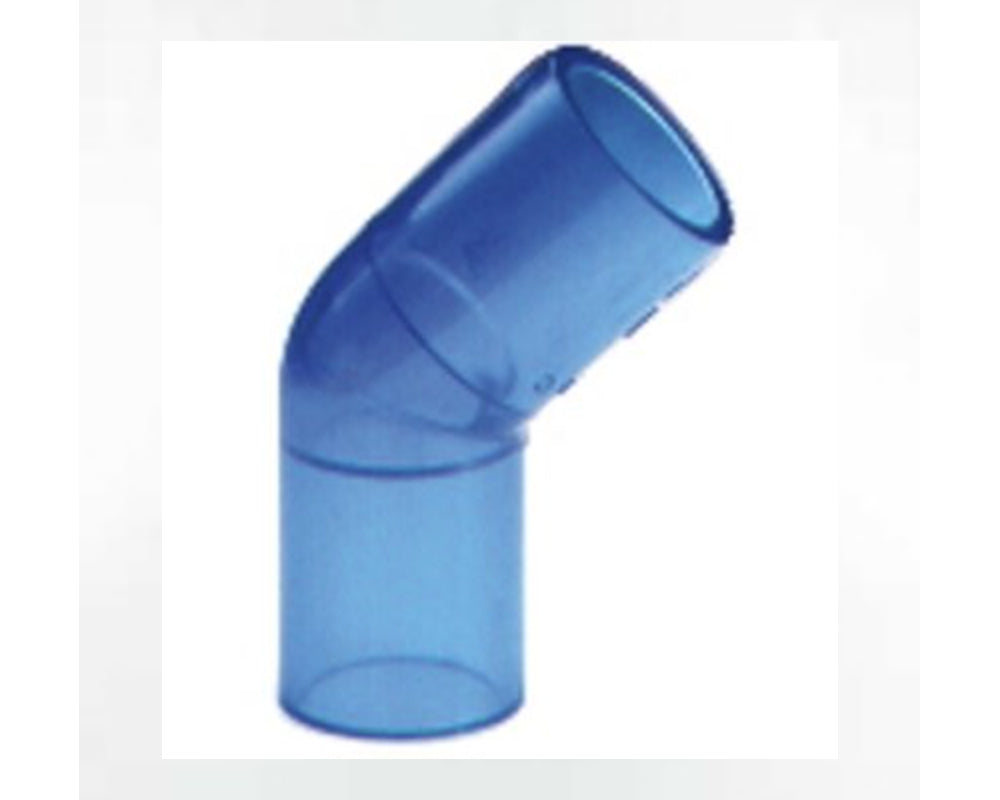 積水化学工業　HI継手透明ブルー　45°エルボ