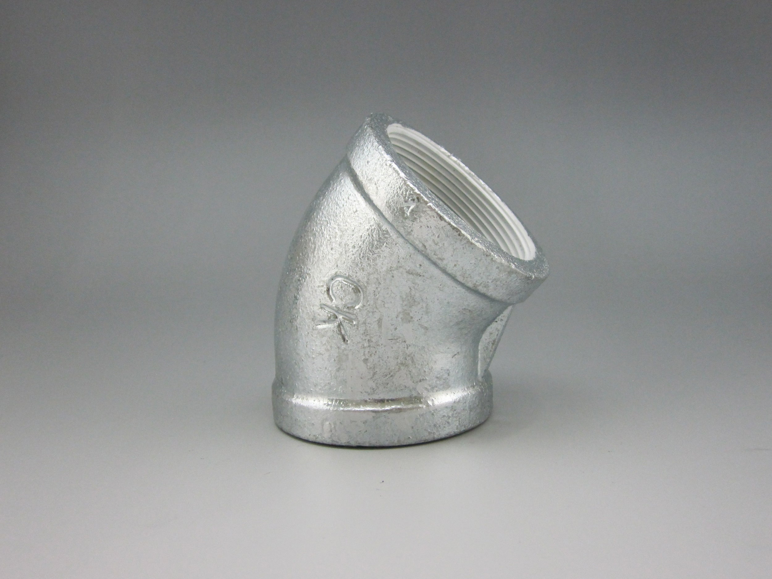 シーケー金属　白継手　45°エルボ（バンド付き）