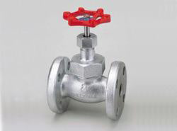 桑名金属工業　マレブルバルブ　汎用１０Ｋ　玉形弁　フランジ形　強化ＰＴＦＥ